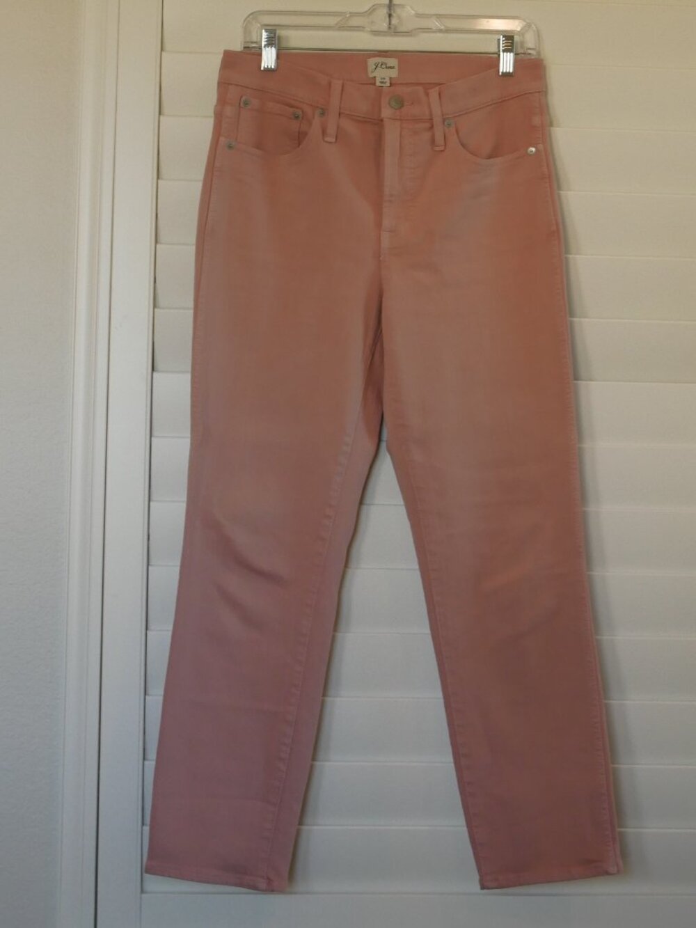 J. Crew Vintage Straight Jean (Garment-Dyed Denim- Pink)
